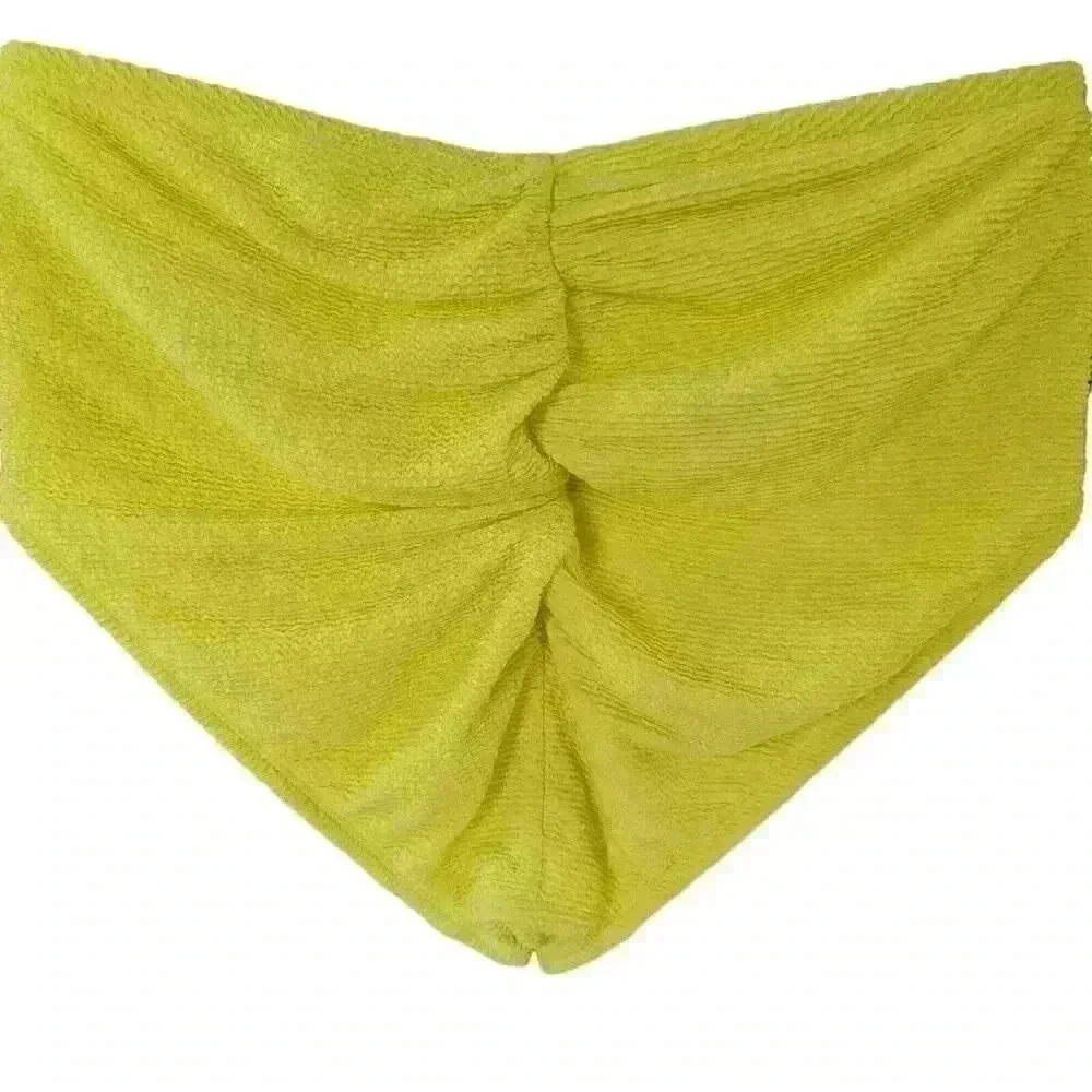 Xhilaration Womens Plus Bikini Bottoms Size 20W/22W Yellow Textured NWT